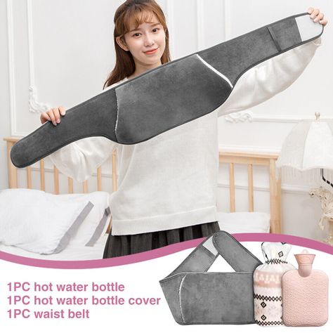 Description: 【WHAT YOU WILL RECEIVE】Package included 1 piece of hot water bottle, 1 piece of hot water bottle cover and 1 piece of waist belt, warm your hands, feet and waist. 【WITH POCKET】There are pockets on the front of the waistband where you can put your hands in to warm your hands or a hot water bottle to keep warm. 【ADJUSTABLE TIGHTNESS】The waist belt adopts a strap design, which is easy to stick and can adjust the tightness, which is suitable for more people to use. 【WARM PLUSH】The hot w Hot Water Bottle Belt, Hot Water Bottle Cover, Yoga Mat Bag, Unique Blouse Designs, Mat Bag, Unique Blouse, Hot Water Bottle, Bottle Cover, Fashion Sewing Pattern