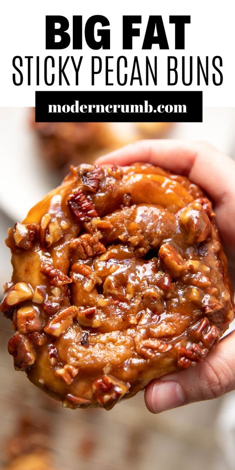 Shareable Baked Goods, Bourbon Pecan Sticky Buns, Homemade Cinnamon Rolls With Pecans, Sticky Pecan Pull Apart Bread, Cinnamon Sticky Buns Recipes, Praline Cinnamon Rolls, Cinninom Rolls Recipe, Easy Pecan Sticky Buns, Apple Sticky Buns