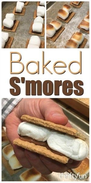 At Home Smores Recipe, Smores At Home, S’mores At Home, Baked S’mores, S’mores Recipe Oven, S’mores Oven Easy, How To Make S’mores Without A Fire, Baked Smores, Smore Recipes