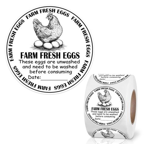 PRICES MAY VARY. Widespread Application: washed eggs stickers are suitable for farm fresh produce, farmer's market packaging, egg carton labeling or grocery, egg carton labels can remind customers to keep their eggs fresh. Product Content: You will receive a roll of 500 pieces egg carton stickers, each sticker measures 5cm/2 inch, proper size. the appropriate size makes them applicable for chicken, quail, duck's egg uses, they are decorative and useful stickers for farmer market, retail store. Q Chicken Egg Carton Labels, Egg Carton Labels, Pet Food Packaging, Farmer Market, Egg Production, Farm Fresh Eggs, School Supply Labels, Packaging Stickers, Farm Stand