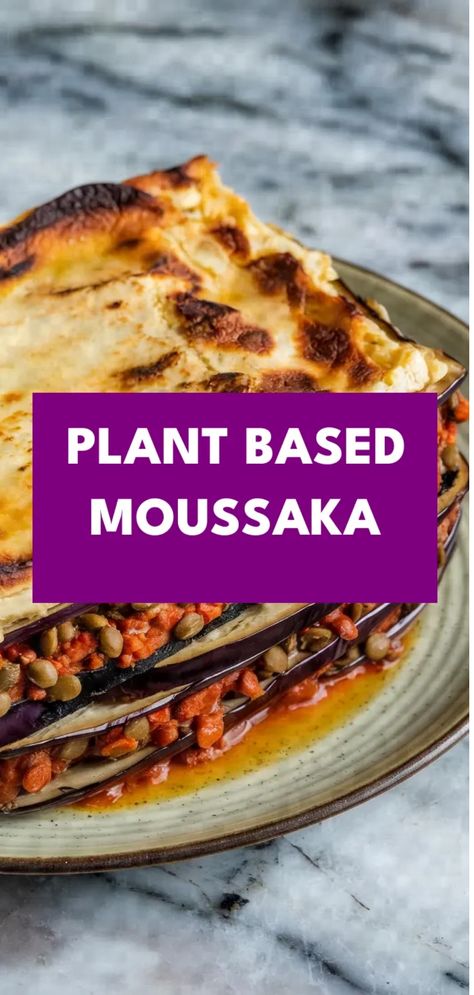 A photo of a  Plant Based Moussaka a Plant Based Dinner Ideas Plant Based Dinner Ideas, Plant Based Diet Meals, Plant Based Diet Meal Plan, New Dinner, Plant Based Dinner, Diet Meals, Vegetarian Recipe, Tasty Vegetarian Recipes, Plant Based Lifestyle