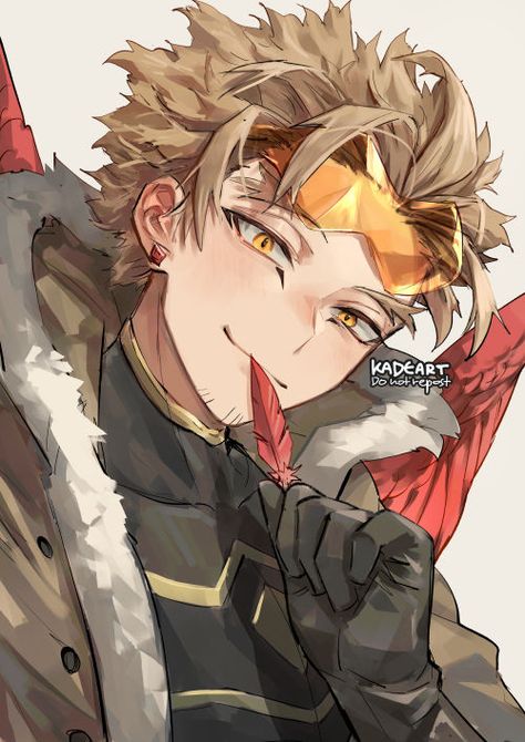 Kadeart 🍄 on Twitter: "🥰… " Hawks Fanart Kadeart, Kadeart Hawks, Keigo Takami, Hes Mine, Drawing Artist, My Hero Academia Episodes, Pretty Birds, Hero Academia Characters