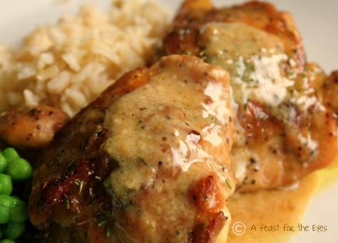 'man pleasing chicken' :) @Tatyana Yakusha Petkova Griffis Man Pleasing Chicken Recipe, Man Pleasing Chicken, Crock Pot Cooking, Chicken Thigh Recipes, Pressure Cooker Recipes, Dijon, Baked Chicken, Pulled Pork, Pork Recipes