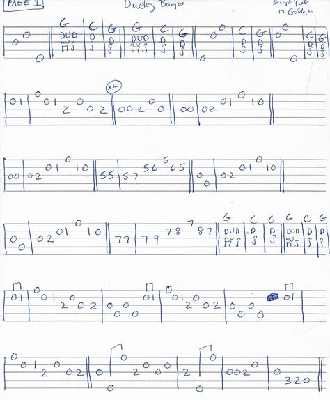 Dueling Banjos - Banjo Tab in G Major - Page 1 of 3 Dueling Banjos, Banjo Chords, Mandolin Lessons, Guitar Easy, Banjo Tabs, Banjo Lessons, Banjo Music, Banjo Ukulele, Banjo Kazooie