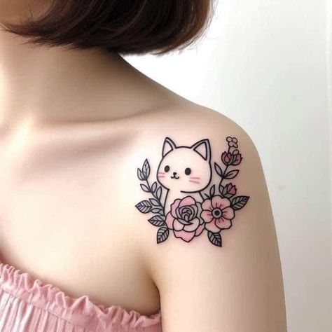 Girly Hand Tattoos, Tattoos To Cover Scars, Petit Tattoo, Black Cat Tattoos, Spine Tattoos For Women, Cat Tattoo Designs, Tatuaje A Color, Pola Kartu, Spine Tattoos