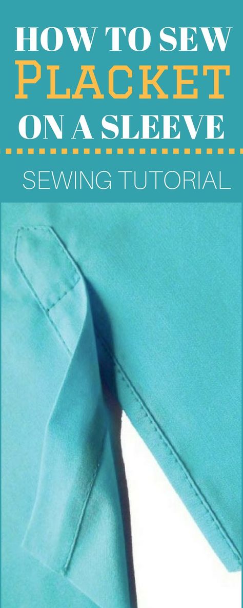 How To Sew Placket On A Sleeve | Sewing Tutorial Kemeja Lelaki, Sleeve Placket, Sewing 101, Beginner Sewing Projects Easy, Techniques Couture, Leftover Fabric, Sewing Skills, Sewing Projects For Beginners, Love Sewing