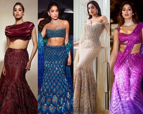 The new fashionista of Bollywood, Janhvi Kapoor, rocks ethnic looks like no other. Check out... Janhvi Kapoor Outfits, Outfits For Diwali, Janhvi Kapoor, Bridal Outfit, Ethnic Looks, Her Closet, Bridal Outfits, Traditional Outfits, Diwali