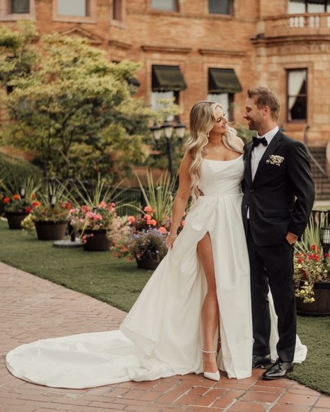 One of our brides, Zoe Bennett, looking absolutely gorgeous in her dress, Aspen by Maggie Sottero, on her perfect day! 😍 Zoe, thank you for letting us be a small part of your big day. Congratulations to you and your husband! ❤️ The Avenue 22 team wishes you both the best! #avenue22bridal #avenue22 #torontobrides #weddingdress #maggiesottero #maggiesotterobride Maggie Sottero Aspen, Maggie Soterro, Blue Hydrangea Wedding, Sottero And Midgley, Hydrangea Wedding, Hydrangeas Wedding, Congratulations To You, Maggie Sottero, Blue Hydrangea