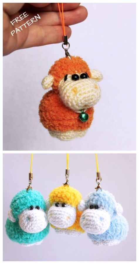 Crochet Sheep Keychain, Crochet Craft Fair, Crochet Dragon Pattern, Doll Amigurumi Free Pattern, Crochet Sheep, Crochet Keychain Pattern, Crochet Dragon, Crochet Bookmarks, Crochet For Boys