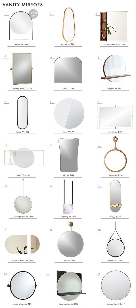 Shake Up Your Morning Routine: Rethinking the Vanity Mirror | Emily Henderson | Bloglovin’ Bathroom Mirror Inspiration, Room Mirror Ideas, Room Mirror, Bath Mirror, Mirror Ideas, Downstairs Bathroom, Trendy Bathroom, Bath Room, Bathroom Vanity Mirror