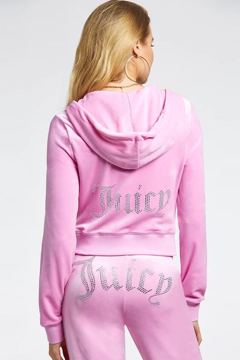 Bedazzled Hoodie, Velour Hoodie, Tracksuit Set, Colorful Hoodies, Bling Bling, Karl Lagerfeld, Juicy Couture, Jumpsuits For Women, Jumpsuit Dress