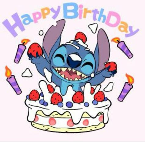 Happy Birthday Disney, Lilo En Stitch, Happy Birthday Drawings, ليلو وستيتش, Lilo And Stitch Quotes, Lilo And Stitch Drawings, Stitch Quote, Stitch Drawing, Stitch And Angel