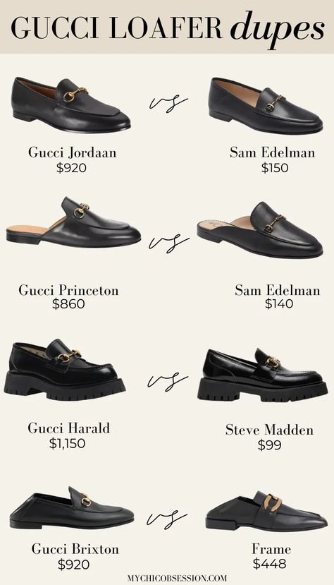 Whether you are looking for a more affordable alternative while you save for the real thing, or you just don’t want to spend a lot of money on designer shoes, luckily, there are some top contenders for Gucci loafer dupes that offer the same sophisticated look without breaking the bank! Let’s dive into the best Gucci loafer dupes that will have you looking chic and stylish – without spending an entire’s month rent. Outfit With Loafers Women, Outfits With Mules, Loafer Outfits Women, Gucci Loafers Outfit, Loafer Outfits, Gucci Jordaan Loafer, Sam Edelman Loafers, My Chic Obsession, Loafers Outfit