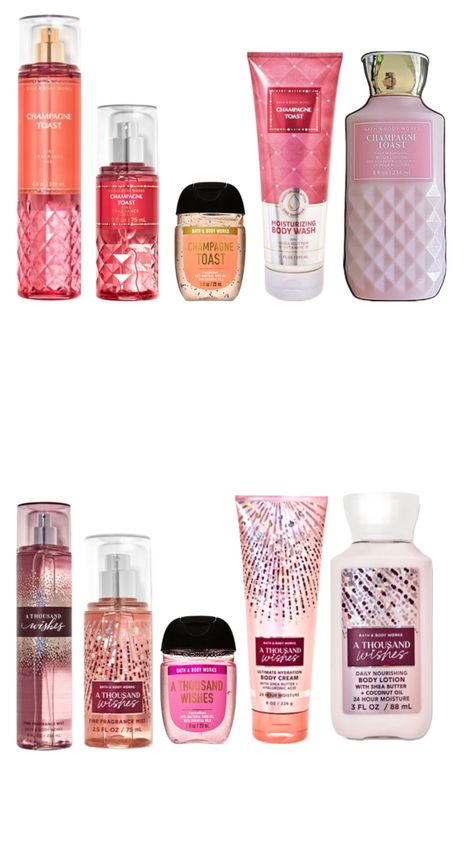 Includes Champagne toast and a Thousand Wishes A Thousand Wishes, Champagne Toast, Body Care Routine, Moisturizing Body Wash, Body Cream, Body Works, Bath And Body Works, Body Wash, Body Lotion