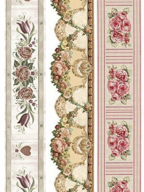 Decoupage Paper Printable Vintage, Printable Borders For Paper, Printable Borders, Border Sticker, Printable Border, Doll House Wallpaper, Decoupage Printables, Scrapbook Borders, Pretty Printables