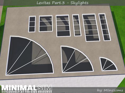 The Sims Resource - MINIMALSIM Levitas Part.3 - Levitas Skylights Sims 4 Skylight Cc, Sims 4 Cc Roof Patterns, Sims 4 Roof Cc, Ventilation Block, Roof Decoration, Cozy Places, Cc Clothes, Brick Decor, Square Windows