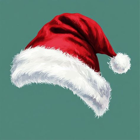 Santa Hats Diy, Noel Hat, Santa Hat Drawing, Christmas Hat Png, Diy Santa Hat, Santa Hat Png, Free Christmas Backgrounds, Santa Hat Svg, Christmas Background Images