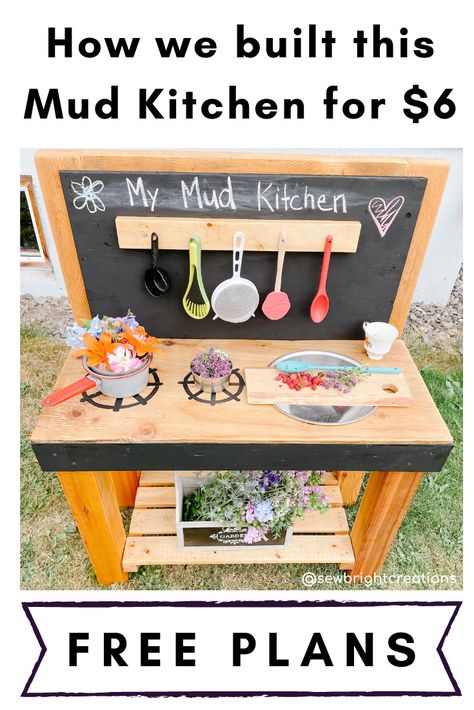 Mud kitchen, play kitchen, kids outdoor kitchen, how to build, outdoor toys for kids Outdoor Play Kitchen, Mud Kitchen For Kids, Living Simple, Toddler Kitchen, Diy Mud Kitchen, Backyard Kids Play Area, Coastal Elegance, Mud Kitchen, Coastal Vibes