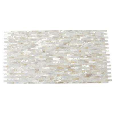 Mother of Pearl White Bricks Shell Mosaic Floor and Wall Tile - 3 in. x 6 in. Tile Sample Pearl Backsplash, Mother Of Pearl Tile, White Bricks, Mother Of Pearl Backsplash, Marble Mosaic Floor, Affordable Tile, Shell Tiles, Pearl Tile, Shell Mosaic