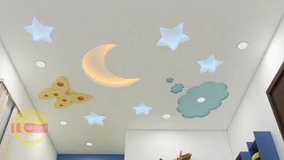 Fall Ceiling Designs Concepts Ceiling Design Kids Bedroom, Fall Ceiling Designs, Fall Celling Design, Plaster Ceiling Design, Drawing Room Ceiling Design, Simple False Ceiling Design, Bedroom Pop Design, Fall Ceiling, Simple Ceiling Design