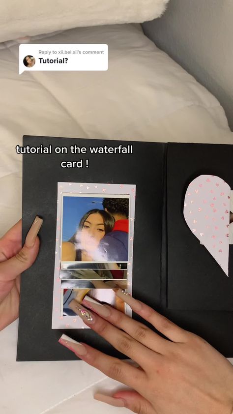 Reply to @xii.bel.xii you guys requested! i tired my best to explain , I’ll leave links in the comment section for better tutorial videos i saw on YouTube! ♥️♥️ #carddiy #gifttutorial Polaroid Diy, Diy Waterfall, Waterfall Pictures, Polaroid Pictures, Card Tutorial, Picture Cards, Tiktok Videos, Diy Canvas Art, Diy Canvas