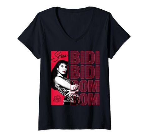 PRICES MAY VARY. Officially Licensed by Selena Quintanilla. Celebrate the Queen of Tejano music with stylish, elegant Selena Quintanilla merch. H15730 Lightweight, Classic fit, Double-needle sleeve and bottom hem Selena Quintanilla Merch, Selena Quintanilla T Shirt, Bidi Bidi Bom Bom, Music Merch, Tejano Music, Selena Quintanilla, The Queen, Branded T Shirts, V Neck T Shirt