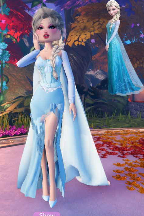 Dress to Impress Disney Queen Elsa from Frozen Frozen Dress To Impress, Elsa Dress To Impress, Dress Impress, Frozen Dress, Elsa Dress, Dress To Impress, Frozen, Disney Princess, Disney