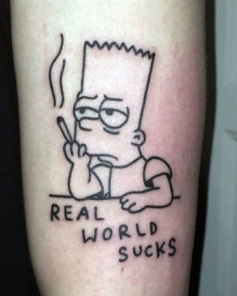 Acab Tattoo, Simbolos Tattoo, Simpsons Tattoo, Tatuagem Masculina Pequena, Pola Tato, Cartoon Tattoo, Sharpie Tattoos, Tattoo Zeichnungen, Funny Tattoos