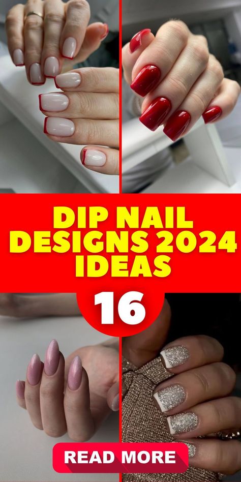 Achieving stunning dip nail designs 2024 doesn't have to be complicated. Opt for simple short dip powder nails with a French tip twist. Create a classic and elegant look with dip nails that combine red and white for timeless beauty. These dip powder nails are easy to DIY and suitable for various occasions. Holiday Nails Sns Powder, Dip With A Tip Nails, Holiday Dip Powder Nail Ideas, Short Nails Powder Dip, Easy Dip Powder Nails Designs, French Dipped Nails Ideas, Red And White Dip Powder Nails, Fingernail Dip Ideas, Elegant Dipped Nails