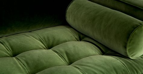 Sven Grass Green Sofa - Sofas - Bryght | Modern, Mid-Century and Scandinavian Furniture Grass Green Sofa, Tufted Velvet Sofa, Sven Sofa, Tan Sofa, Velvet Tufted Sofa, Vintage Couch, Article Furniture, Modern Sofa Couch, Blue Velvet Sofa