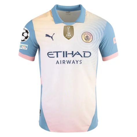 Manchester City 24/25 Authentic UCL Fourth Jersey by PUMA Manchester City, Soccer Jersey, Manchester