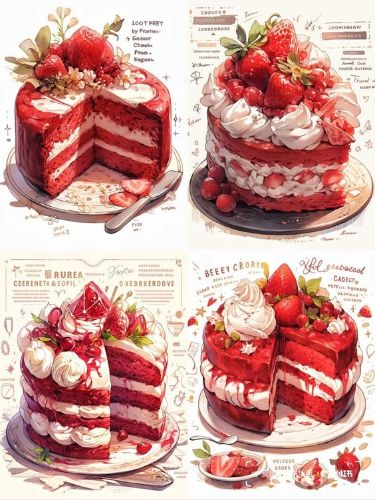 Cake Reference Photo, 귀여운 음식 그림, Food Drawings, Food Artwork, Food Illustration Art, Pretty Dessert, Cute Food Drawings, Cute Food Art, Food Painting