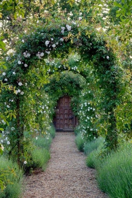 flowersgardenlove: “ Garden door with arc Beautiful gorgeous pretty flowers ” Secret Place, Magic Garden, The Secret Garden, Have Inspiration, Enchanted Garden, Garden Doors, Pergola Shade, Gorgeous Gardens, Garden Cottage