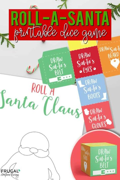 Roll a Santa Dice Game Printable and How to Play Directions. #FrugalCouponLiving #rollasanta #printable #printables #freeprintable #freeprintables #christmas #christmasprintables #rolla #gamesforkids #printablegamesforkids #kidsprintables #christmasgames #classroomgames Gloves Drawing, Christmas Printable Activities, Thanksgiving Cornucopia, How To Draw Santa, Santa Template, Play Therapy Techniques, Printable Games For Kids, Christmas Eve Traditions, Christmas Card Ornaments