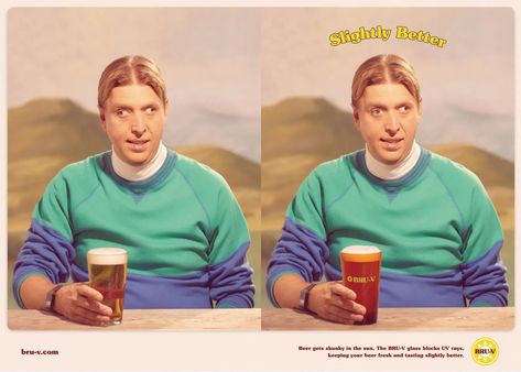 BRU-V Print Campaign | The Official Stellenbosch Academy Blog Mothers Day Ad, Lazy Eye, Beer Ad, Ad Of The World, Creative Advertising Campaign, Funny Ads, Graphics Layout, Beer Humor, Funny Prints