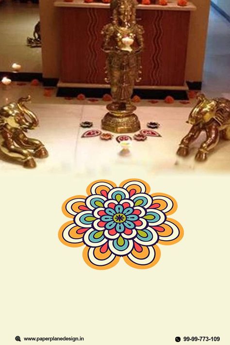 rangoli-sticker-self-adhesive Rangoli With Paints On Floor, Oil Paint Rangoli, Paint Rangoli Designs On Floor, Rangoli Stickers, Paint Rangoli, Painting Rangoli Design, Door Rangoli, Royal Wall, Festival Rangoli