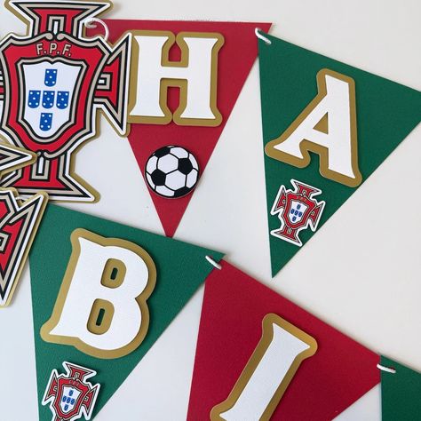 Soccer Portugal Happy Birthday Banner, Soccer Banner, Sports Soccer Portugal Party, Soccer Theme Party, Soccer Birthday Party Decorations - Etsy Soccer Birthday Party Decorations, Soccer Theme Party, Soccer Theme Parties, Soccer Birthday Party, Soccer Banner, Sports Party Decorations, Soccer Birthday Parties, Soccer Theme, Soccer Birthday