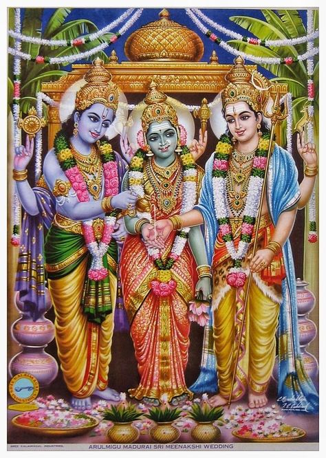 Shiva And Vishnu Together, Earth Avatar, Parvati Goddess, Meenakshi Amman, Aadi Shakti, Shiva Parvati Images, Lord Shiva Family, Lord Murugan, Religious Painting