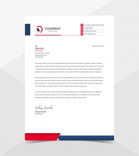 Professional and modern corporate letter... | Premium Vector #Freepik #vector #business #template #letterhead #stationery Letter Heads Design Creative, Letterhead Ideas, Geometric Logotype, Letter Heads, Company Letterhead Template, Medical Business Card, Prescription Pad, Book Cover Design Template, Business Letterhead