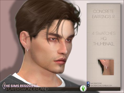 Sims 4 Cc Men Piercing, Sims 4 Cc Earrings Male, Sims 4 Male Piercings, S4cc Jewelry, Sims 4 Earrings Cc Male, Ts4 Cc Male Earrings, Sims 4 Male Earrings, Mod Accessories, Accessories Male