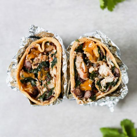 A Month of Healthy Meal-Prep Lunch Ideas for Work Team Rh, Travel Meals, Burrito Filling, Autumn Chicken, Freezer Burritos, Chicken Freezer, Frozen Burritos, Paleo Plan, College Cooking