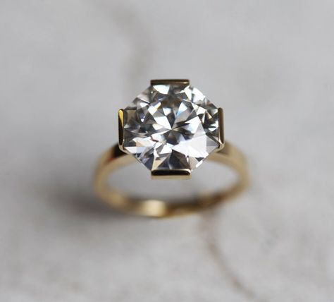 Engagement Ring 5 Carat, Octagon Ring, Alexandrite Ring, Diamond Gold, Ring Unique, Moissanite Ring, Moissanite Rings, Gold Platinum, Bridal Sets