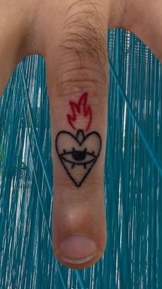 100 Divine Sacred Heart Tattoos, Ideas, & Meaning - Tattoo Me Now Sacred Heart Neck Tattoo, Tiny Sacred Heart Tattoo, Mexican Heart Tattoo, Maya Tattoo, Sacred Heart Tattoo, Traditional Heart Tattoos, Heart Tattoo On Finger, Heart With Eyes, Traditional Heart