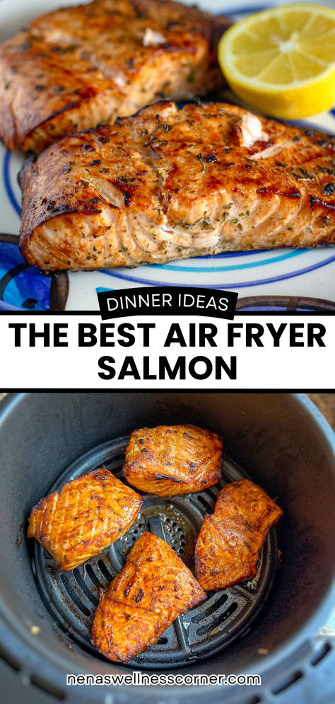 Discover a quick and healthy air fryer maple salmon fillets recipe! With olive oil, maple syrup, balsamic vinegar, and seasonings, this easy dish is perfect for a nutritious meal in just 8 minutes. Maple Salmon Air Fryer Recipes, Salmon Fillet Recipes Air Fryer, How To Cook Salmon In Air Fryer, Easy Air Fryer Salmon Recipes, Airfryer Salmon Recipes, Salmon Recipes Air Fryer, Salmon Air Fryer Recipes, Air Fryer Salmon Recipes, Salmon Air Fryer