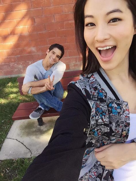 Arden Cho and Tyler Posey on the set of Teen Wolf Season 5! Teen Wolf Season 5, Arden Cho, Teen Wolf Scott, Teen Wolf Seasons, Teen Wolf Mtv, Teen Wolf Dylan, Teen Wolf Cast, Tyler Posey