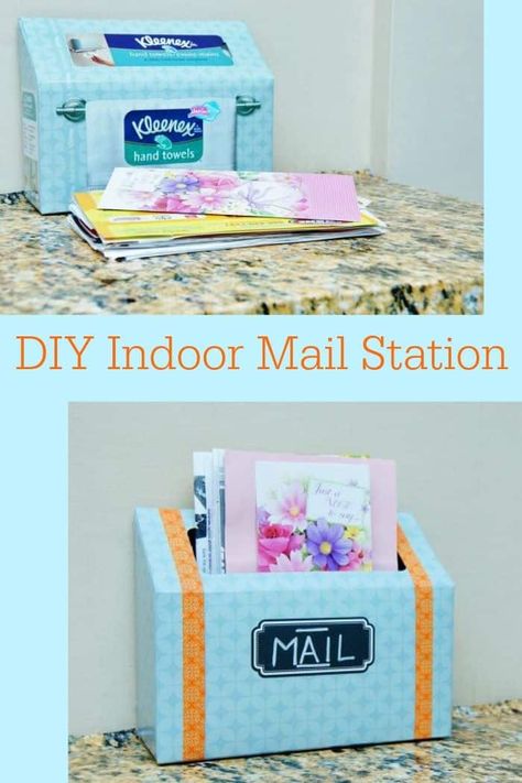 15 Cool Ways to Upcycle Tissue Boxes Hand Towels Diy, Mail Station, Tissue Box Crafts, Diy Towels, Kissing Ball, Diy Pencil, Suggestion Box, Kleenex Box, Tissue Box