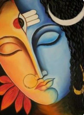 Monnerism Painting, Shiv Sati, Shiv Parvati Love, Happy Shivratri, Shiv Parvati, Modern Art Canvas Painting, Romantic Love Images, Buddha Art Painting, Boho Art Drawings