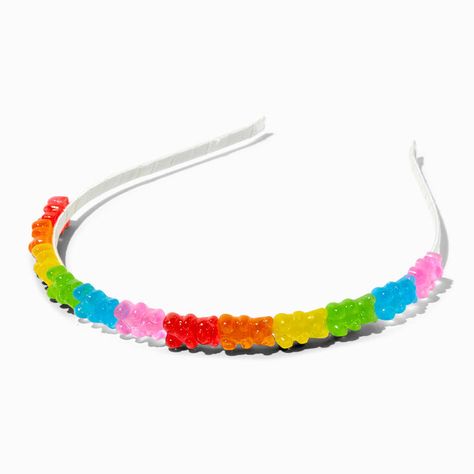 Rainbow Gummy Bears, Decora Accessories, Dance Shirts Ideas, Bear Headband, Crown Hair Clip, Sensitive Ears Earrings, Colorful Headbands, Rainbow Headband, Piercing Kit