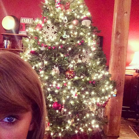 "Nothing says Christmas like a fully decorated tree, some giant socks, and the apple-spice candle I just lit. This isn't even my house. #thelittlethings #blessed #hohoho" Taylor Swift Fotos, Taylor Swift Christmas, Celebrity Selfies, Jordin Sparks, Taylor Swift Birthday, Swift Facts, Estilo Taylor Swift, Stylish Celebrities, Taylor Swift Outfits