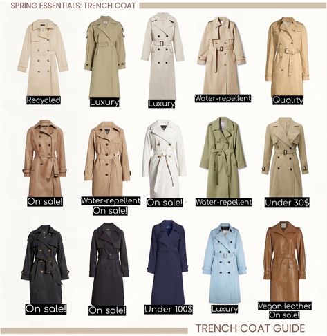 Spring Coats For Women 2024, How To Style A Trench Coat, Styling A Trench Coat, Trent Coat, Single Breasted Trench Coat, Coat Guide, Spring Trench Coat, Formal Wear Women, Trench Coat Outfit